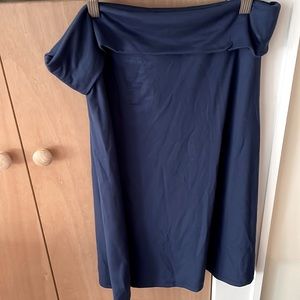 Navy Blue skirt fold over waist Old Navy L